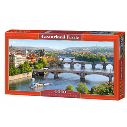 Puzzle 4000 Krajobraz Puzle Panorama Vltava Bridges in