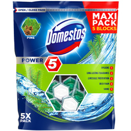 Domestos, Kostka zapachowa do toalet Power 5, Pine,