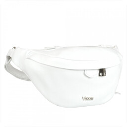 Duża nerka skóra naturalna włoska VEZZE biała