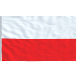 Flaga Polski z masztem, 5,55 m, aluminium