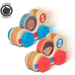 Dwa drewniane samochodziki wyścigowe GO Tots 30737-MD Melissa