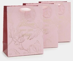 Sinsay - Torby prezentowe 3 pack - Różowy
