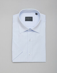 koszula canosa 00341 krótki rękaw błękit slim fit