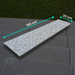 Parapet Stopnica granitowa szara polerowana Bianco Sardo G602