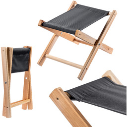 Taboret składany Nouro, czarny