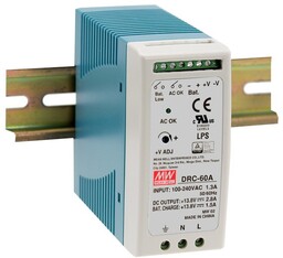 Zasilacz buforowy na szynę DIN 13,8 VDC DRC-60A