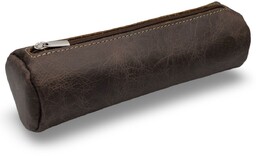Etui na długopisy Piórnik skórzany tuba futerał Brązowy