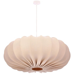Lumes Nowoczesna lampa wisząca z abażurem w kolorze