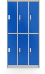 Szafa socjalna ubraniowa 6-drzwiowa IGOR, 900 x 1850