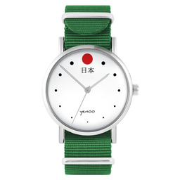 Pakamera Zegarek - Japonia - zielony, nylonowy