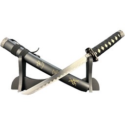 Japoński Sztylet Tanto Stalowy z Pochwą Drewnianą