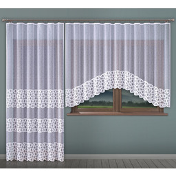 Markizeta Firana żakardowa gotowa 250x150 001 biała Cezaria