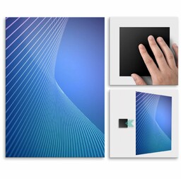 Plakat metalowy abstrakcja w architekturze M