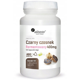 Suplement Diety, Aliness Czarny Czosnek Fermentowany 400mg 100k