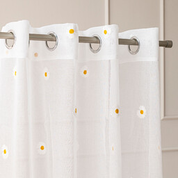 Markizeta BELLIS Firana gotowa na etaminie w stokrotki,