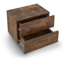 WISZĄCA SZAFKA NOCNA 2 SZUFLADY 40x29x30 CM DREWNOPODOBNA