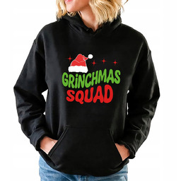 Bluza Czarna Z KAPTUREM Damska BABY YODA CHRISTMAS