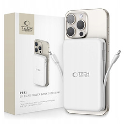 Powerbank Tech-Protect PB31 Lifemag Magsafe 10000Mah White