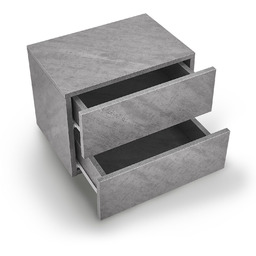 WISZĄCA SZAFKA NOCNA 2 SZUFLADY 40x29x30 CM SZARY