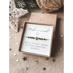 Pakamera Bransoletka Make a wish zielona z malachitem