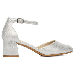 Czółenka Rieker 44762-90 Srebrny