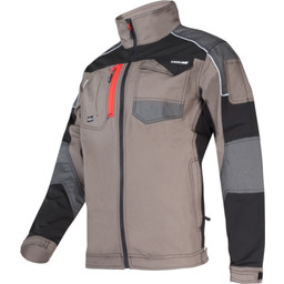 Bluza khaki-czarny ze wstawkami ze stretchu "XL" CE