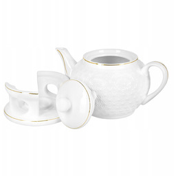 Imbryk do Herbaty z Podgrzewaczem Porcelanowy 1 Litr