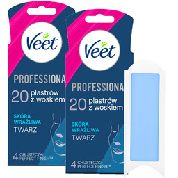Veet Professional PLASTRY DO DEPILACJI TWARZY z Woskiem