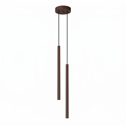 Lampa wisząca stalowa brązowa 2-punktowa z serii PASTELO