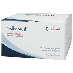 Wellsamed - Szczoteczka jednorazowa z pastą 100szt.