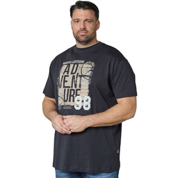Duża Koszulka Męska T-shirt z Nadrukiem Czarny NORTH