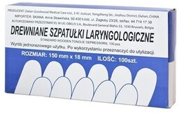 Szpatułka laryngologiczna drewniania Szpatułka laryngologiczna drewniania