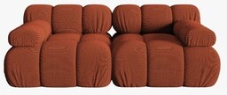SOFA Bellis 2-osobowa, trójwymiarowa tkanina w ceglanym kolorze,