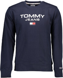 NIEBIESKA BLUZA MĘSKA TOMMY HILFIGER BEZ ZAMKA