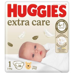 HUGGIES Extra Care 1 Pieluchy 2-5 kg, 26