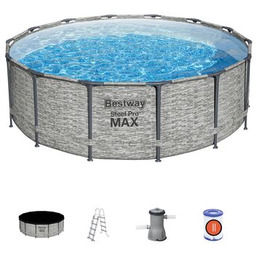 Basen ze stelażem 427 x 122 cm kamień