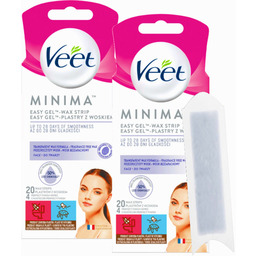 PLASTRY Veet Minima DEPILACJA TWARZY Delikatne 40szt Nawilża