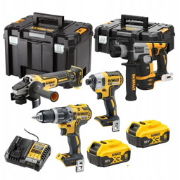Zestaw 4 Narzędzi DeWalt 2x5Ah 18V DCG405 DCD796