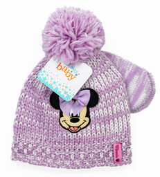 Komplet czapka rękawiczki Disney Myszka Minnie zimowa jesienna