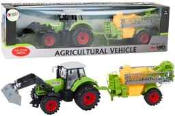 Traktor Rolniczy Koparka Z Opryskiwaczem Napęd Zielony