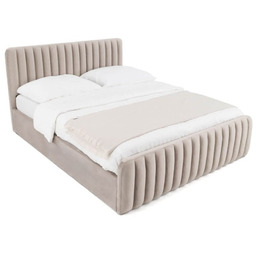 Łóżko tapicerowane z pojemnikiem GALLA 160x200 Welur Ciemny