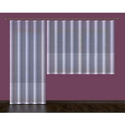 Markizeta Firana żakardowa gotowa 150x250 001 biała Eryka