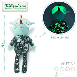 Przytulanka do spania świecąca w ciemności Smok Joe