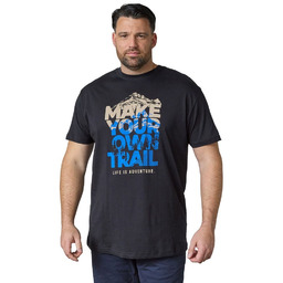 Duża Koszulka Męska T-shirt z Nadrukiem Czarny NORTH
