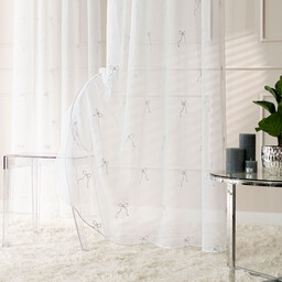 Markizeta KOKARDKA Firana gotowa na etaminie, haftowana,