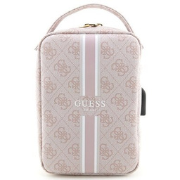 GUESS Torba na akcesoria 4G Printed Stripes Różowy