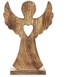 Figurka drewniana świąteczna anioł MANGO 25,5x36 cm