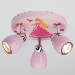 Brilliant Lampa sufitowa LED Princess, potrójna, różowa