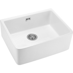Zlewozmywak ceramiczny 1-komorowy farmhouse Deante Sabor ZCB_610K BIAŁY