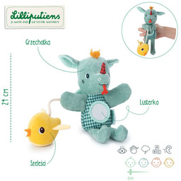 Pacynka aktywizująca na palce Smok Joe z lusterkiem